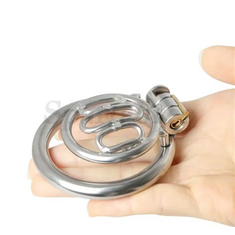 Micro Chastity Cage Stainless Steel Male Chastity Device With Stealth Lockprison Picclick