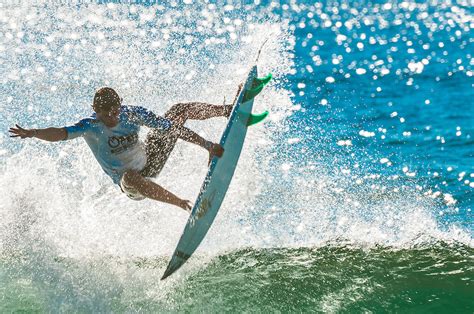Pro Surfer Competing In The Australian Open Of Surfing Manly Beach