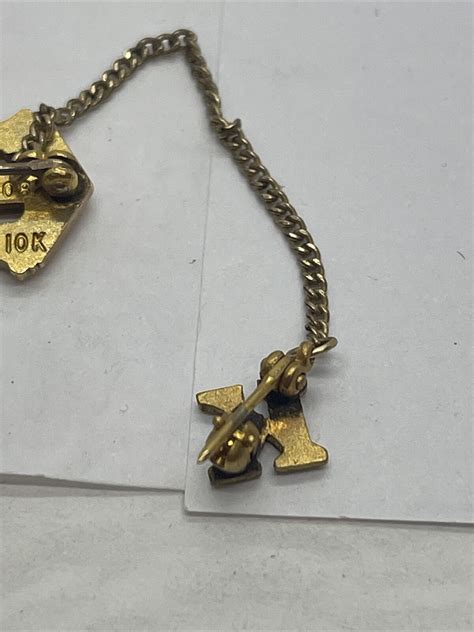 Vintage Alpha Delta Kappa 10k Gold Sorority Pin With Seed Pearls Ebay