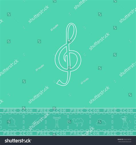 Music Note Sheet Key White Outline Stock Vector Royalty Free 332218742