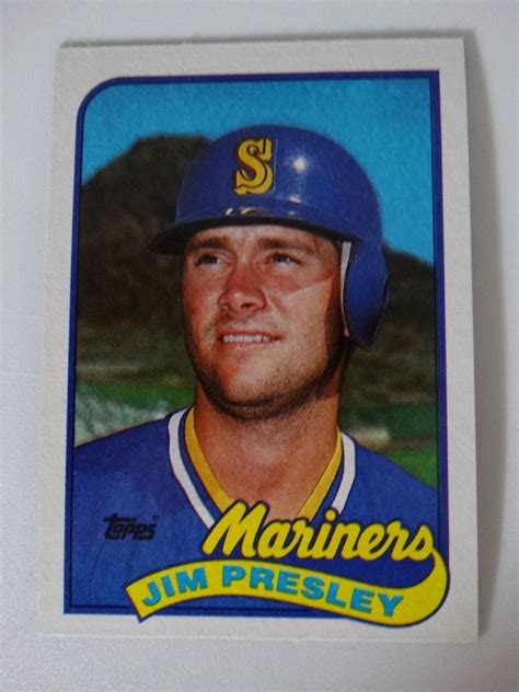 Of those cards in mint condition, 60 percent are rookie cards. 1989 Topps Jim Presley Seattle Mariners Wrong Back Error Baseball Card | eBay | Baseball cards ...