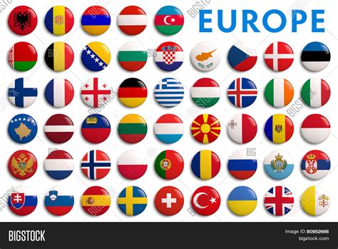 All Europe Countries Flags Image And Photo Bigstock
