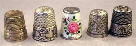Assorted Sterling Silver Thimbles With English Hallmarks Sewing