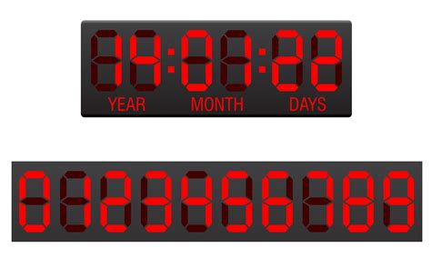 scoreboard digital countdown timer vector illustration 488722 ...