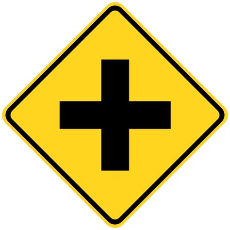 Four Way Intersection Sticker