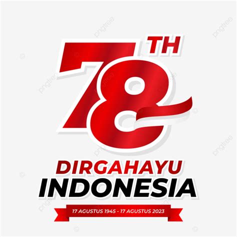 Official Logo Of Hut Ri Th Happy Republic Indonesia Hd Vector