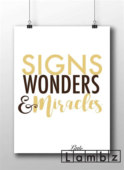 Signs Wonders And Miraclessignswondersandmiraclesprintable Art