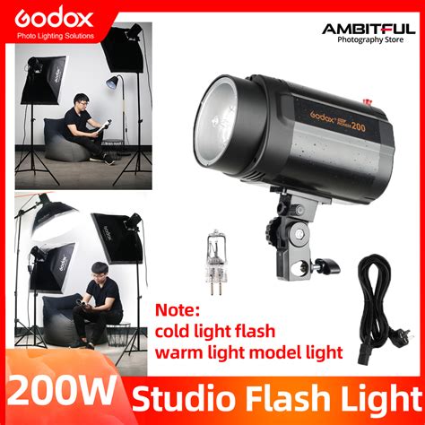 Godox 200w Monolight Photography Photo Studio Strobe Flash Light Head