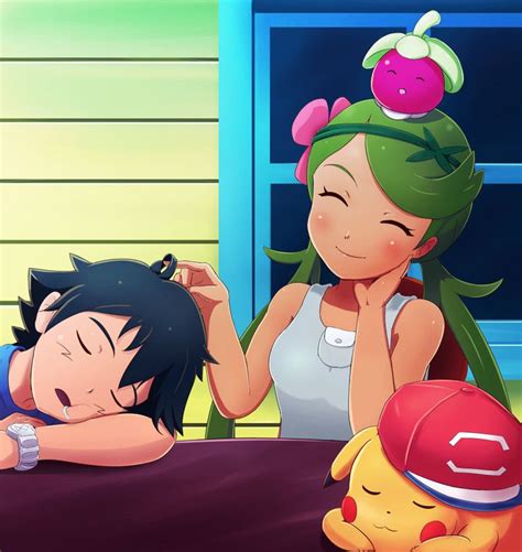 Mallow And Ash Pokemon Anime Casal