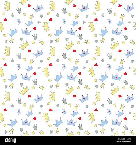 Prince Seamless Pattern Background Vector Illustration Stock Vector
