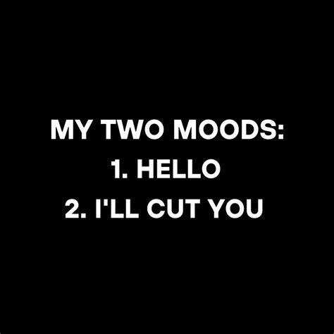 My Two Moods Hello And Ill Cut You Funny T Shirt For Girls Cool Vibe