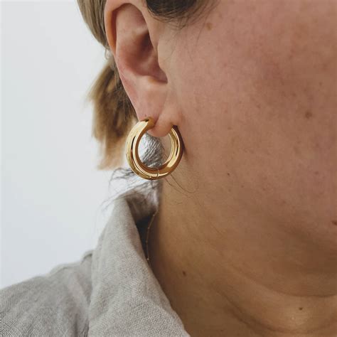 Chunky Gold Hoop Earrings By Misskukie