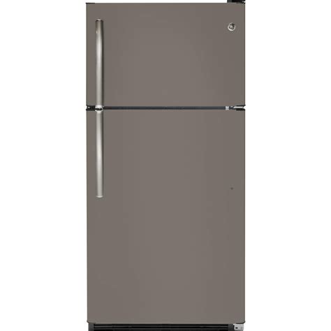 GE 20 6 Cu Ft Top Freezer Refrigerator In Slate GTS21FMKES The Home