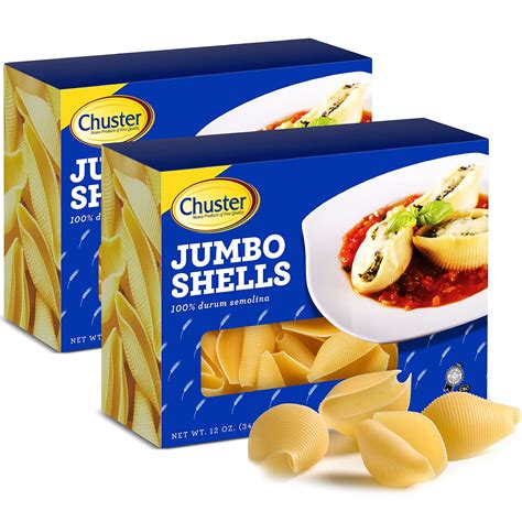 Buy Chusterjumbo Pasta Shells Bulk 2 Pack 12oz Enriched Macaroni