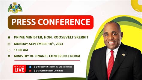 Live Now Press Conference With Prime Minister Roosevelt Skerrit Dominica News Online