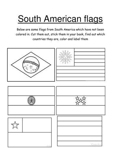 South American Flag Coloring Pages