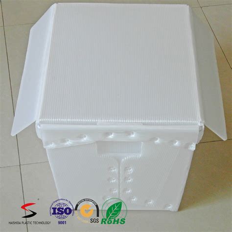 Customized Size Pp Corrugated Plastic Foldable Storage Box With Lid