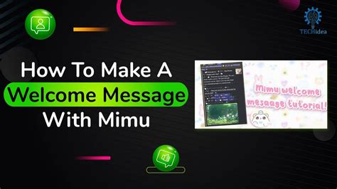 How To Make A Welcome Message With Mimu In 2022 Messages Tutorial