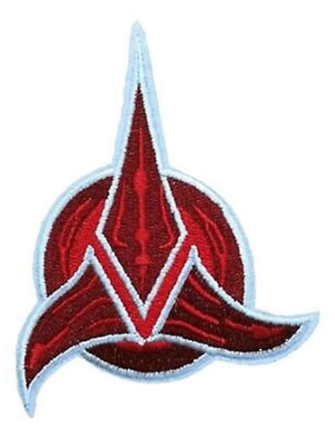 Star Trek Red Klingon Embroidered 35 Tall Iron On Patch Etsy