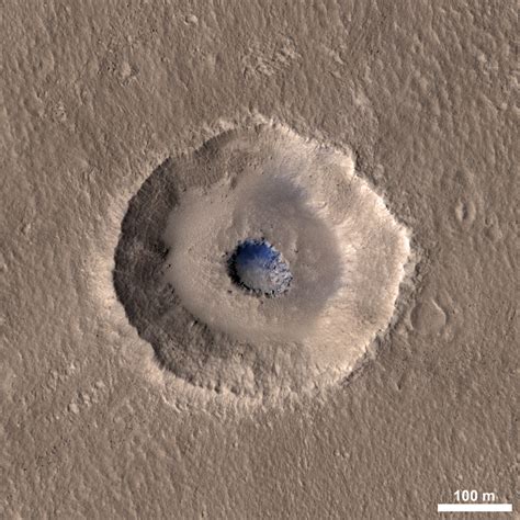 Terraced Crater On Mars The Planetary Society