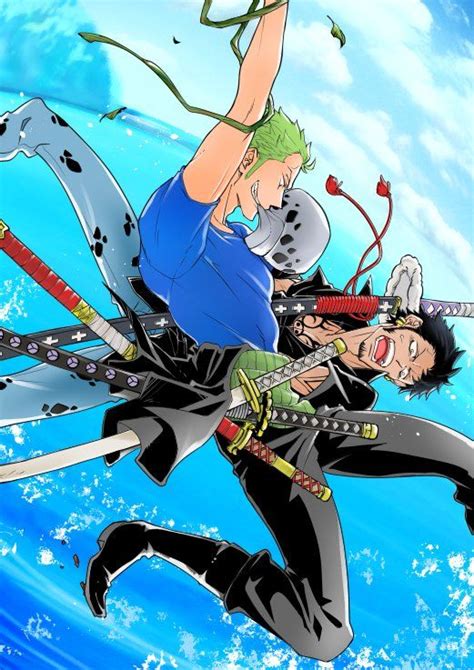 Pirate Hunter Roronoa Zoro Trafalgar D Water Law One Piece Anime
