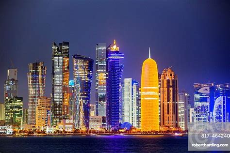 Qatar Doha City The Corniche Stock Photo In 2020 City Center