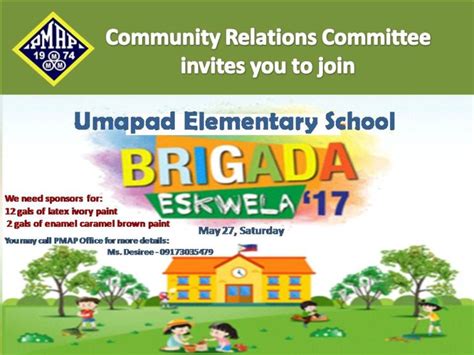 Brigada Eskwela At Umapad Elementary School Pmap Cebu Pmap Cebu