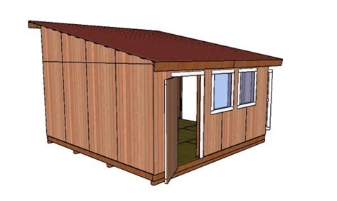 16x16 Lean To Shed Plans Pdf Download Etsy