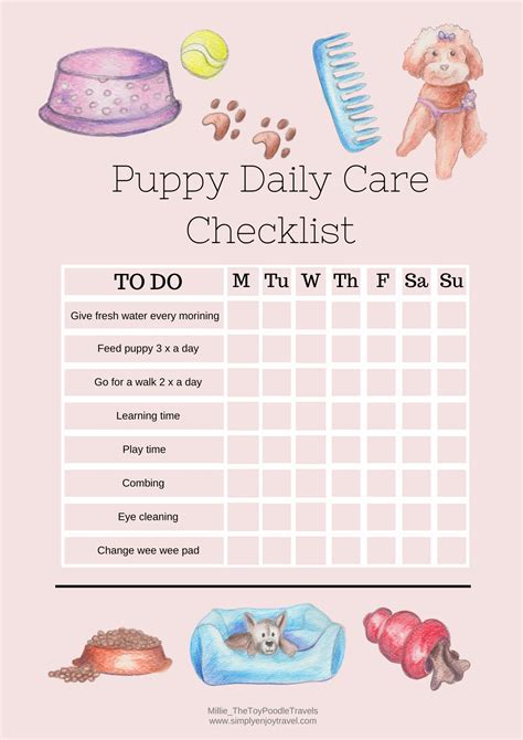 Awasome Free Printable Puppy Schedule 2022 Tossed