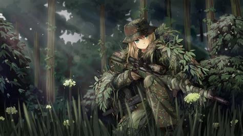 Anime Girls Army Wallpapers Wallpaper Cave