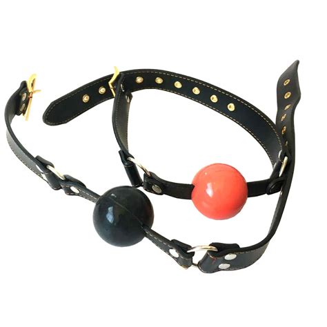 Leather Harness Bondage Belt Mouth Gag Silicone Ball Adult Bdsm Fetish Gags Sex Products For