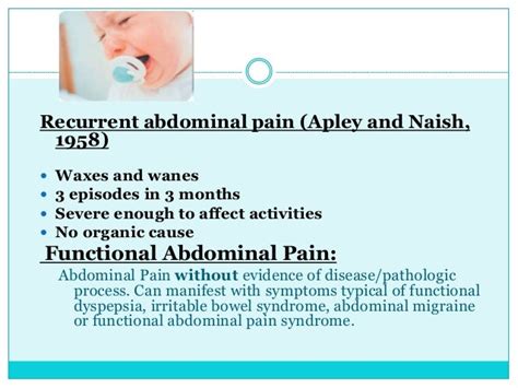 Recurrent Abdominal Pain In Children