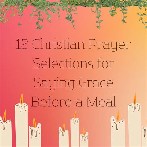 12 christian prayer selections for saying grace before a meal holidappy