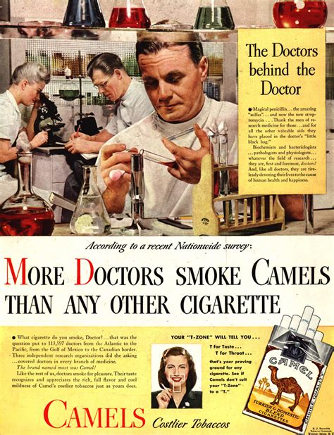 1948 'saturday evening post' chesterfield cigarette ad with alfred hitchcock's the paradine case film cast during the times from the 20's to the 60's smoking and chewing tobacco were just another part of the daily routine of 1946 doctor photo more doctors smoke camel cigarette vintage print ad. Untitled Document tobacco.stanford.edu