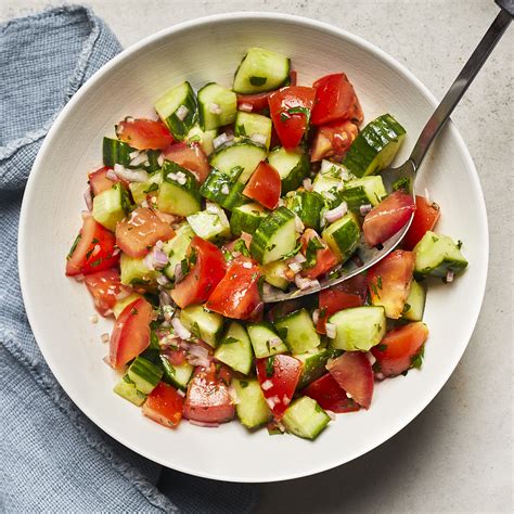 Chopped Cucumber And Tomato Salad With Lemon Recipe Eatingwell