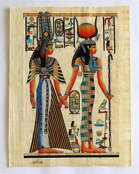 Nefertiti Papyrus Painting At Explore Collection