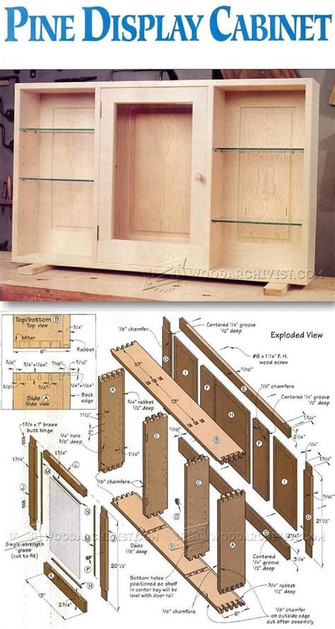 wall display cabinet plans furniture plans  projects