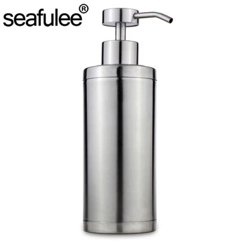 300ml 304 stainless steel soap liquid dispenser pump shampoo bottle kitchen bathroom countertop