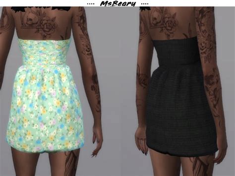Summery Bandeau Dress By Msbeary At Tsr Sims 4 Updates