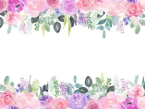 Floral Frames Clipart Jewel Purple Pink Lilac Rose Etsy Floral