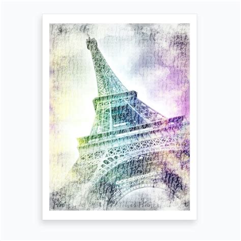 Paris Watercolor Eiffel Tower Art Print By Melanie Viola Fy