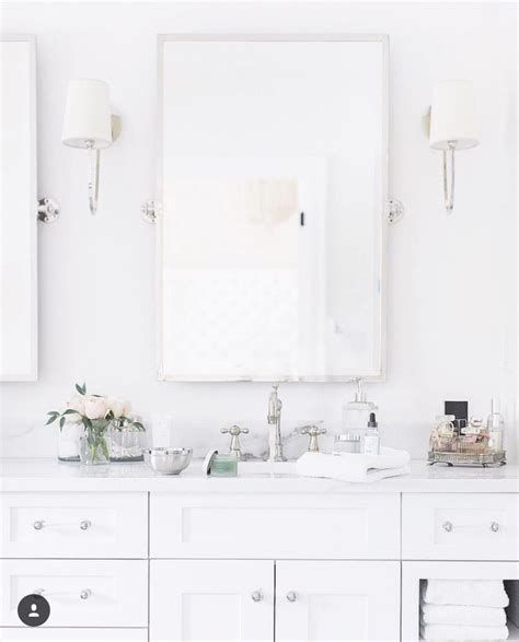 White Bathroom Chrome Hardware Sconces Kitchen And Bath Design