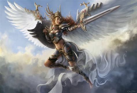 Las Walquirias Buscar Con Google Fantasy Female Warrior Angel Warrior Fantasy Women Warrior