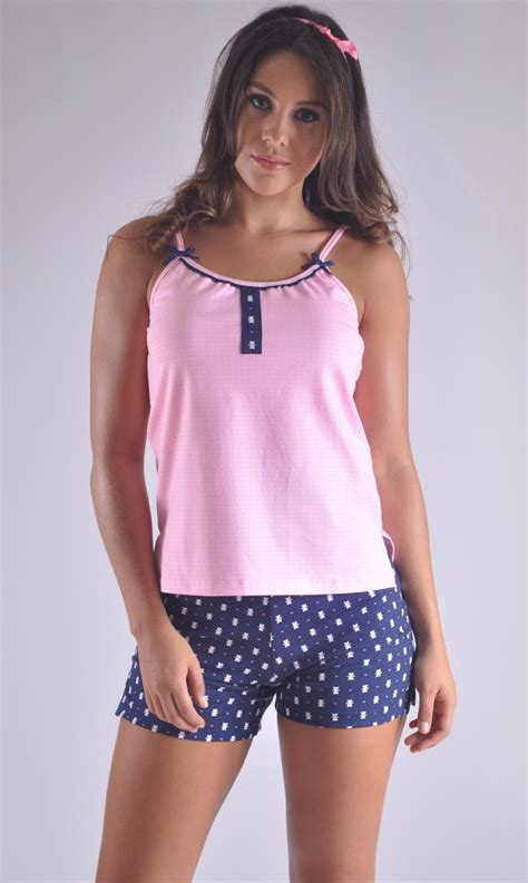 Pijama Short Franela Blusa Tiras Fresca Y Femenina F8892 70000 En Mercado Libre