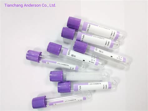 Medical Vacuum Pet Glass Sodium EDTA K2 Vacuum Blood Collection Tube