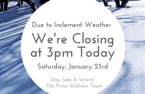 Closing Early Today Prime Wellness Of Connecticut
