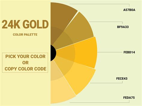 24k Gold Color Palette 15601579 Vector Art At Vecteezy