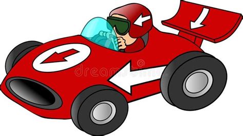 Red Race Car Stock Illustration Illustration Of Helmet 1381215 Red