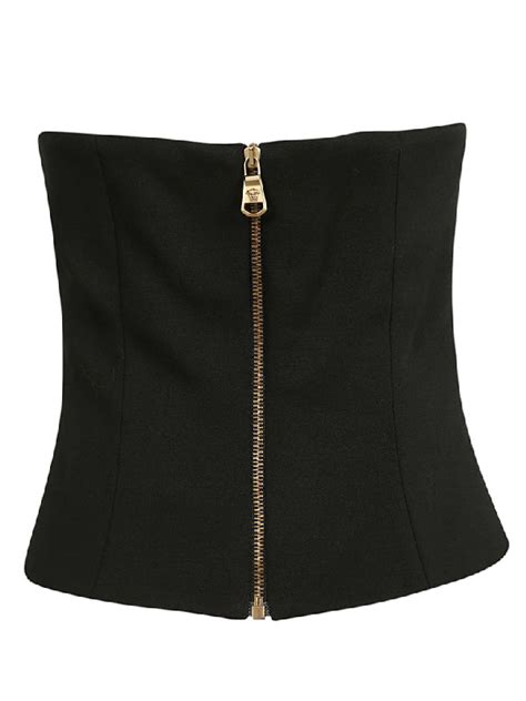 Versace Corset Top In Black Modesens