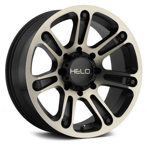 Helo He904 Wheels Satin Black With Machined Face And Tinted Clear